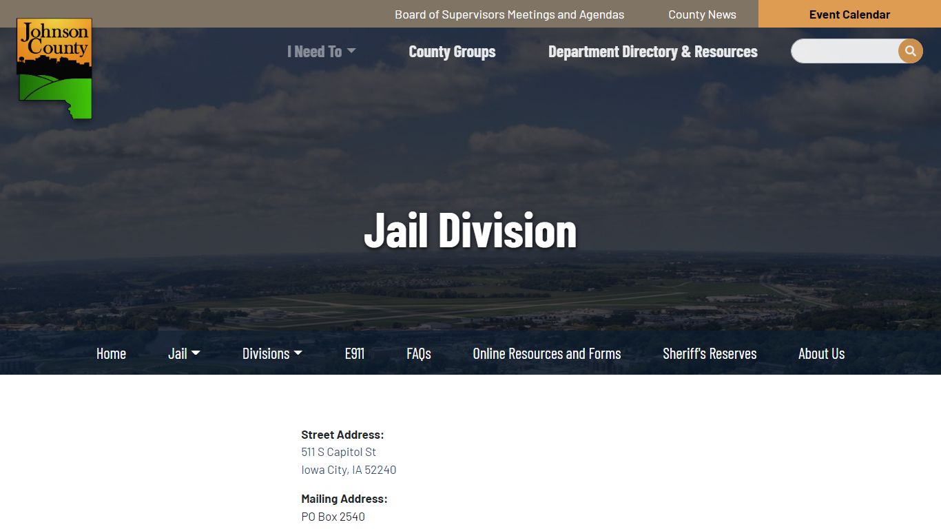 Jail Division - Sheriff's Office - Johnson County, Iowa